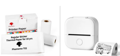 Mini Thermal Label Printer - Bluetooth Portable Photo Printer